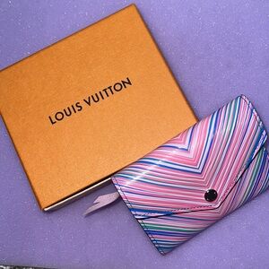 RARE 💓💓Louis Vuitton Epi Tropical Victorine Wallet Blue Rose